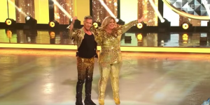 Matt and Gemma skate together