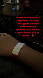 Megan Barton Hanson taken to hospital for kidney infection