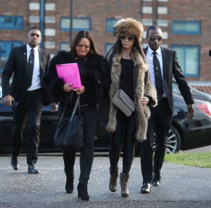 Katie arriving at court