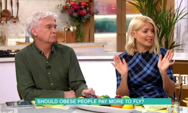 Holly Phil This Morning fat shaming debate Credit: ITV