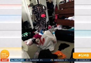 Kate Garraway's messy room on GMB