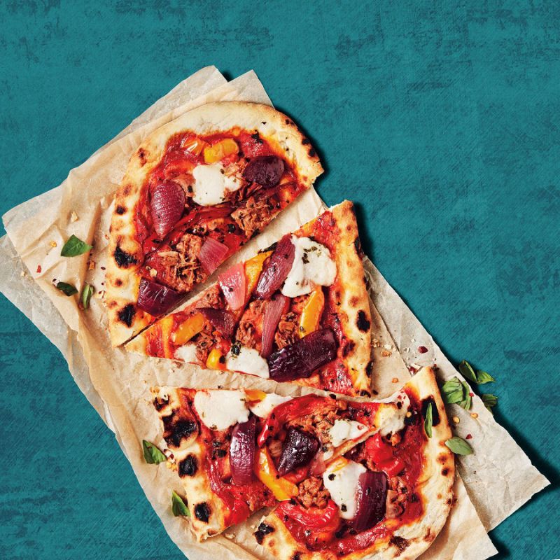Vegan sourdough pizza