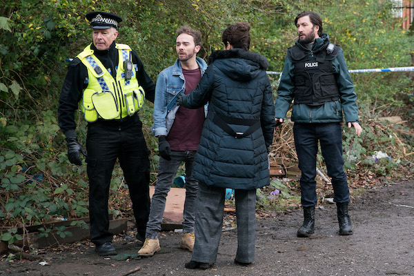 David and the police in Coronation Street 
