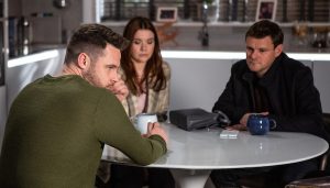 Aaron has been searching for a surrogate to carry his child (Credit: ITV)