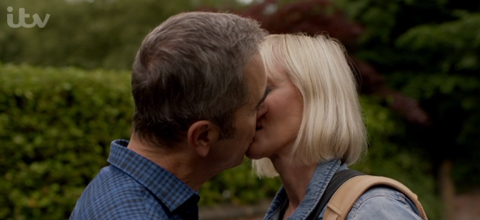 Karen Adam kiss Cold Feet Credit: ITV