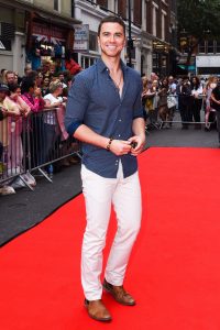 Richard Fleeshman On The Red Carpet At The American Idiot Press Night In London