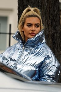 Megan outside her North London home