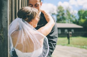 Couple on wedding day