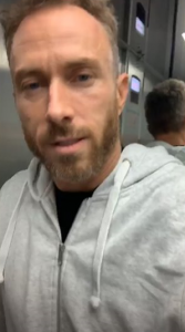 James in the lift