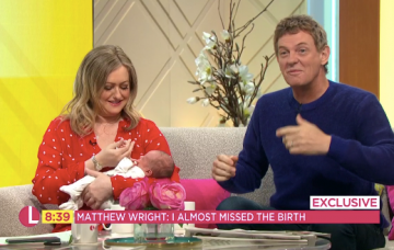 Matthew Wright, wife Amelia and their baby daughter