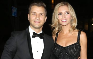 Pasha Kovalev and Rachel Riley at the GQ men of the year awards 2016 at Tate Modern in London.