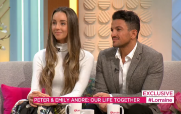 Peter Andre and wife Emily on Lorraine
