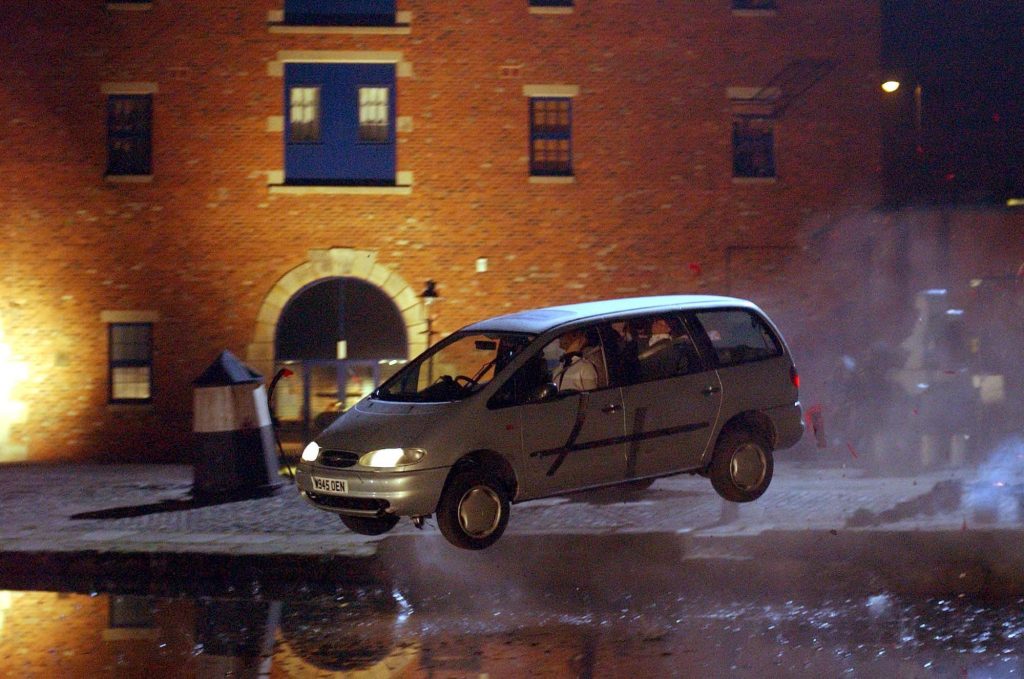 Exclusive - Premium Rates Apply. Call your Account Manager for pricing. Mandatory Credit: Photo by ITV/REX/Shutterstock (697529ba) 'Coronation Street' TV - 2003 - Richard Hillman (Brian Capron) drives the car into the Canal. ITV ARCHIVE