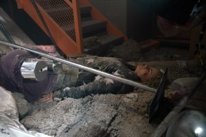 Gemma was also trapped in the factory (Credit: ITV)