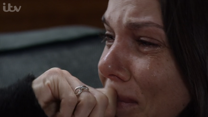 Grieving Kate Corrie Credit: ITV
