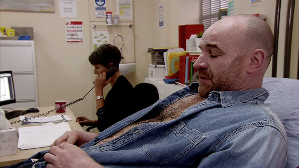 Tim in hospital in Coronation Street 