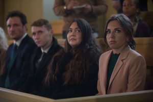 Ruby waits for the verdict to be read out (Credit: BBC)