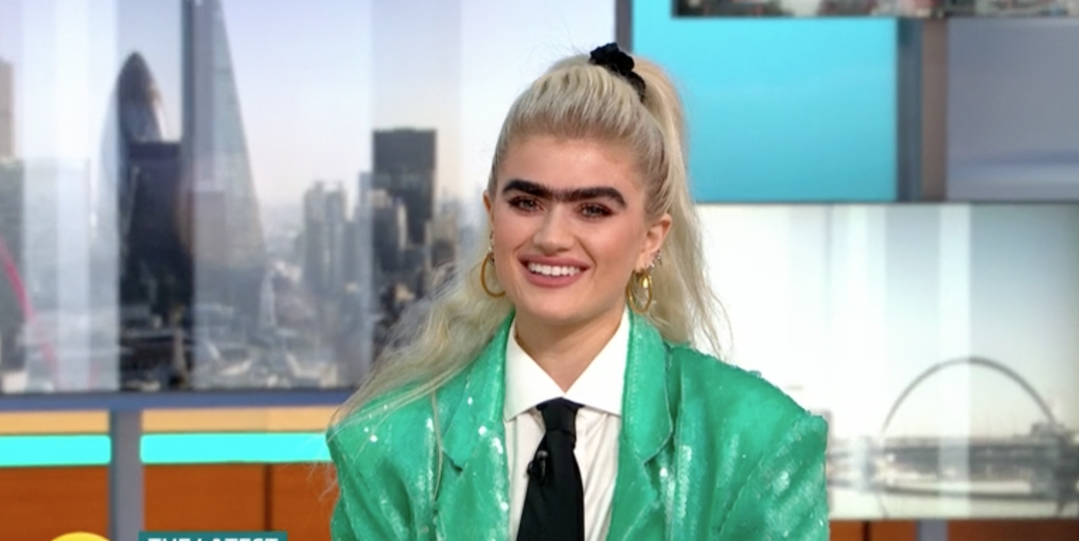 Monobrow model on Good Morning Britain