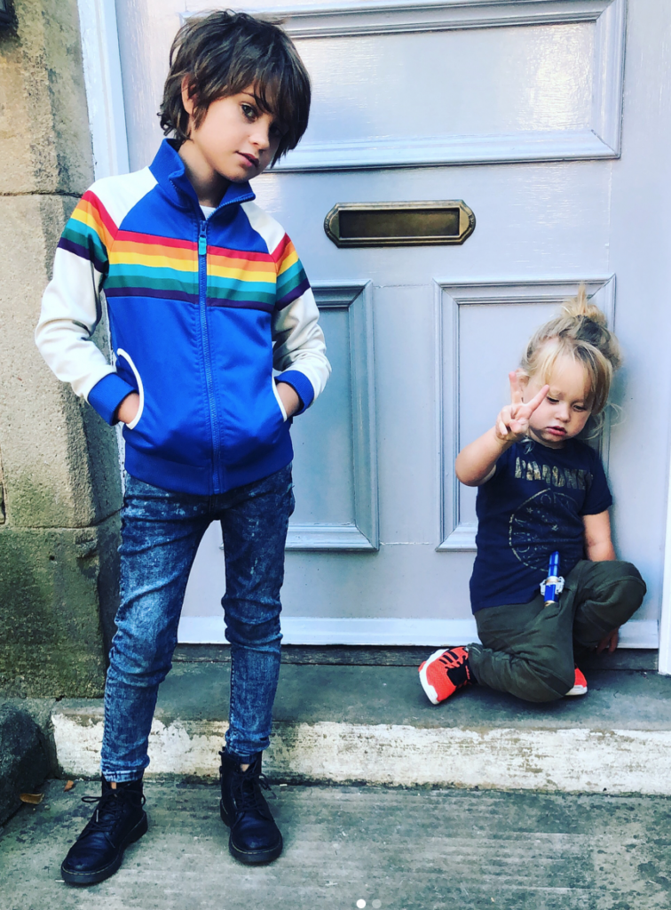 Buster and Bowie, the children of Matthew Wolfenden and Charley Webb from Emmerdale