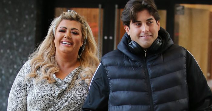 Gemma Collins and James Argent outside ITV Studios