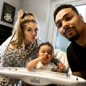 Jordan Banjo and Naomi Courts with their son Cassius