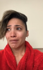 Karen Clifton in tears