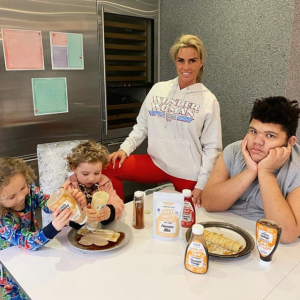 Katie Price with kids Jett, Bunny and Harvey