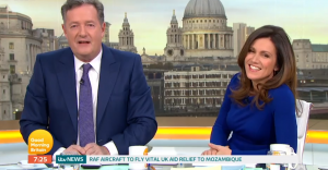 Piers Morgan and Susanna Reid on GMB