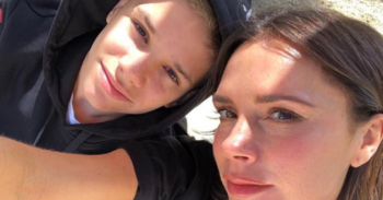 Romeo and Victoria Beckham