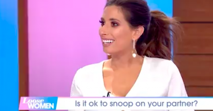 Stacey Soloman snoops on partner Joe Swash