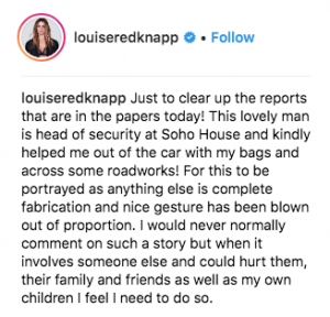 Credit: Instagram @louiseredknapp