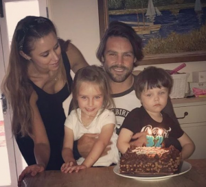 Ben with Una and their children