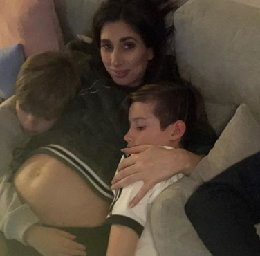 Stacey Solomon and her sons