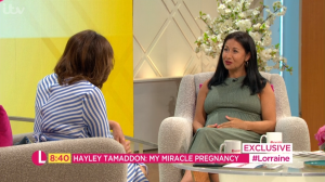 Hayley Tamaddon appeared on Lorraine today