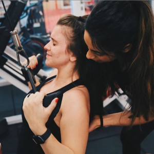 Brooke working out