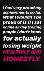 Chanelle's Instagram Story