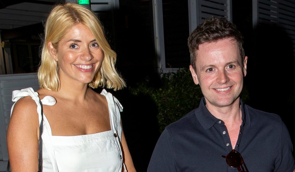 Holly Willoughby and Declan Donnelly both smile