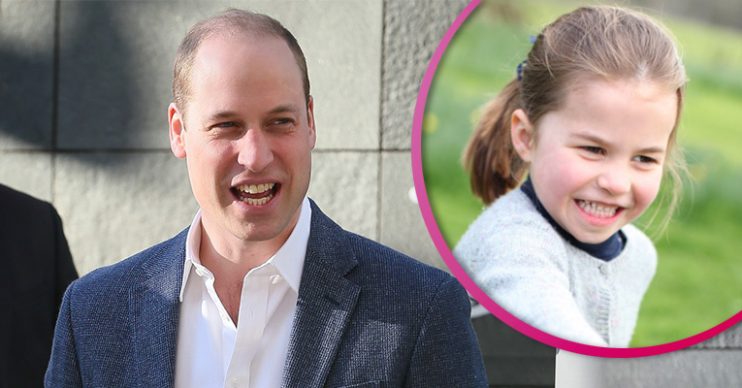 Prince William and Princess Charlotte split pic