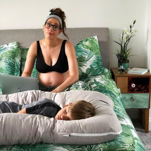 Stacey Solomon and son Leighton