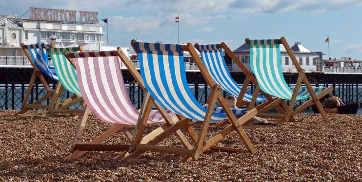 Sun loungers, beach, weather, hot