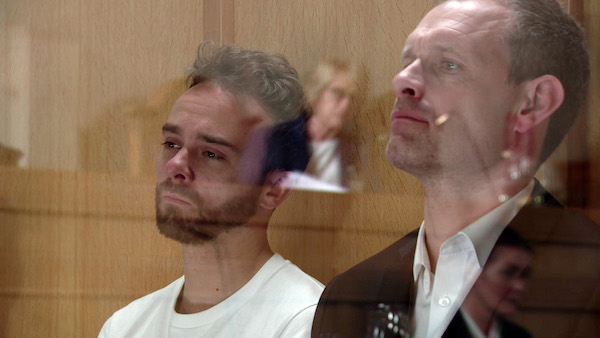 David and Nick in court in Coronation Street 