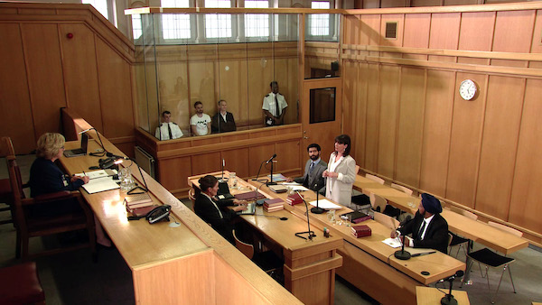 David and Nick in court in Coronation Street 