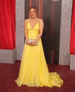 Stars attend the British Soap Awards 2019 at The Lowry in Manchester Pictured: Tina O'Brien Ref: SPL5094913 010619 NON-EXCLUSIVE Picture by: SplashNews.com Splash News and Pictures Los Angeles: 310-821-2666 New York: 212-619-2666 London: 0207 644 7656 Milan: 02 4399 8577 photodesk@splashnews.com World Rights