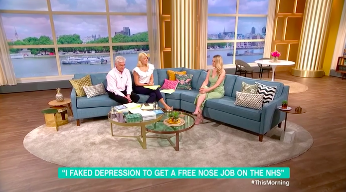 Former glamour model Carla Bellucci faked depression to get nose job