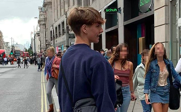 Teenager who pushed teacher in front of a bus Credit: Twitter @MetPolice