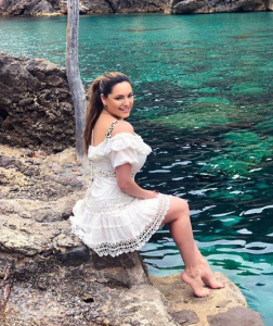 Kelly on holiday