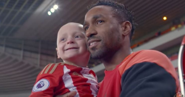 Bradley Lowery and Jermain Defoe