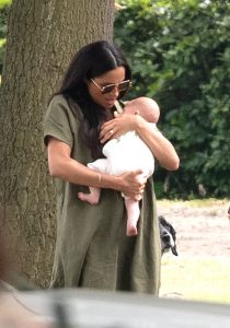 Do you think Meghan looks awkward and uncomfortable with baby Archie? (Credit: SplashNews)