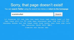 Scarlett Moffatt's deleted Twitter account