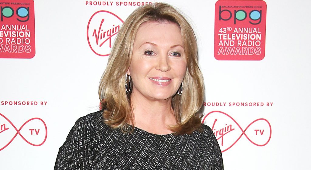 Kirsty Young smiling on the red carpet